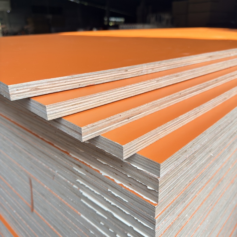 18mm全桉多层板单贴双贴背板桔黄彩家具桌面三聚氰胺饰面板贴面板