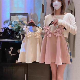2026夏季新款女童立体花朵朵吊带连衣裙女孩生日A字公主裙子2-7岁