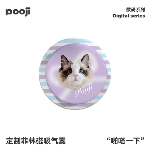 POOJI宠物定制布偶猫照片菲林磁吸手机支架宠物照片原创设计礼物