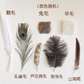 猫丰容玩具纯天然真羽毛鹅毛鸵鸟毛孔雀毛鸡毛猫咪气味丰容解闷