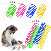猫咪玩具彩色塑料弹簧大号加长逗猫玩具互动解闷小猫磨牙耐抓耐玩
