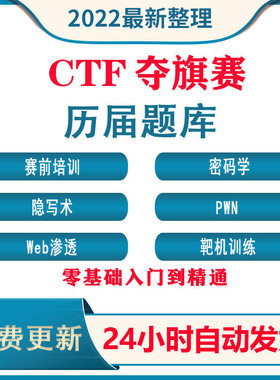 ctf安全竞赛入门权威指南ctf夺旗赛从0到1特训营历年题库视频教程