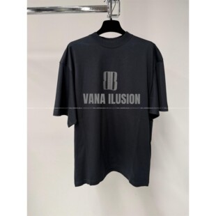 「镜像系列」VANA ILUSION 镜像BB字母印花短袖男女T恤情侣款潮