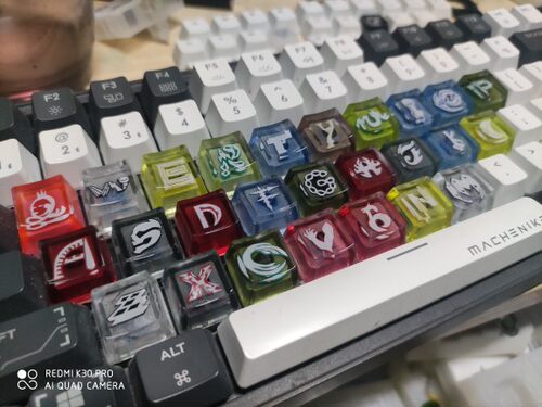 w风都记忆体键帽26字母个性客制化二次元周边机械键盘