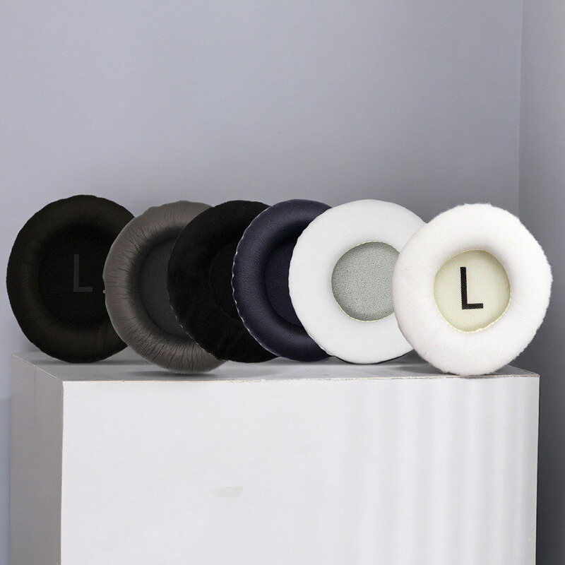 适用于75MM圆形耳机套海绵耳罩适用K518 ESW9 ES10 ES7 ESW10 NC6配件头戴式无线降噪海绵套皮套棉垫