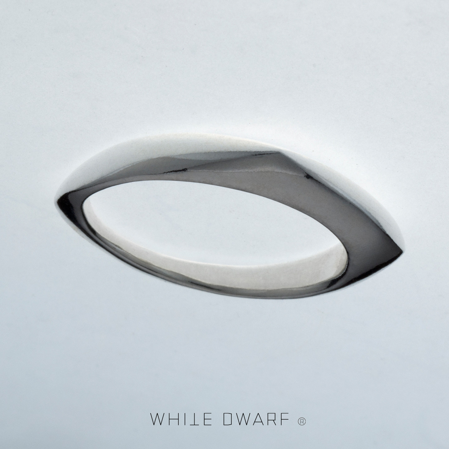 WHITE DWARF游泳圆臂戒指925银立体几何建筑原创设计师女性冷淡风