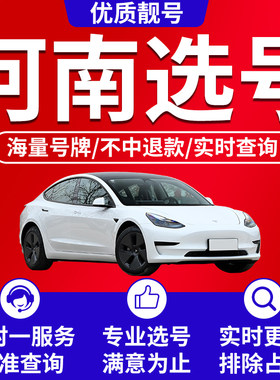 河南郑州洛阳南阳许昌周口新乡商丘自编车牌选号号码库新能源汽车