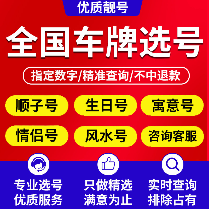 全国自编车牌选号号码库12123网上数据库北京新能源深圳代豹子
