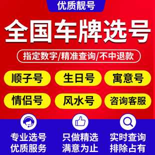 全国自编车牌选号号码库12123网上数据库北京新能源深圳代豹子