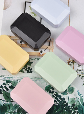 KD107可爱简约款隐形眼镜盒 素色美瞳伴侣护理盒方形磨砂美瞳盒