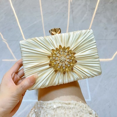 Cross border socialite handbag silk banquet跨境手提包晚宴