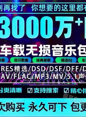 2026无损车载音乐下载包U盘歌单免费抖音MP3歌曲dj/flac/wav/mp4
