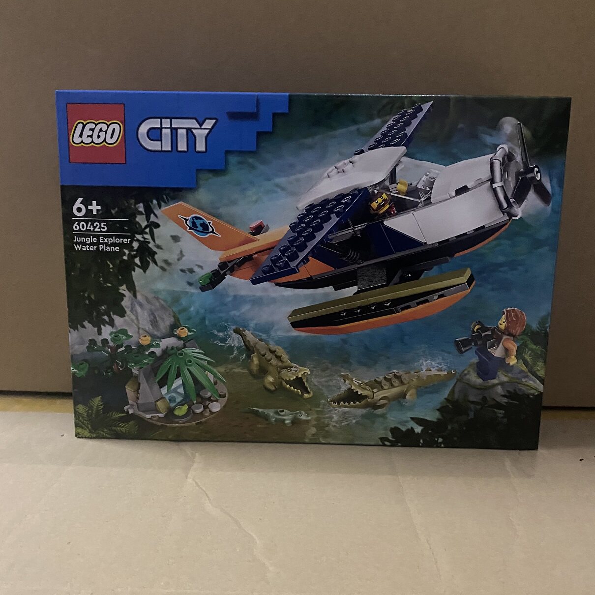 乐高城市系列60425丛林探险家水上飞机男女孩益智拼搭积木玩具新