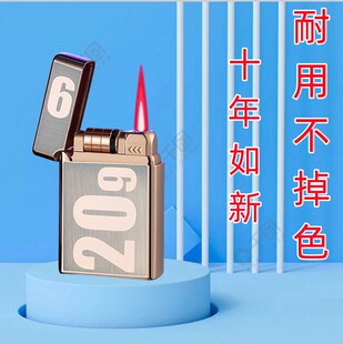 2099装电池滚轮点火充气打火机 触摸感应红焰直冲防风创意网红
