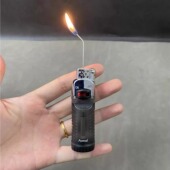 礼 小火点烟器男士 抖音同款 针型烟斗打火机烟锅专用斜火打火机个性