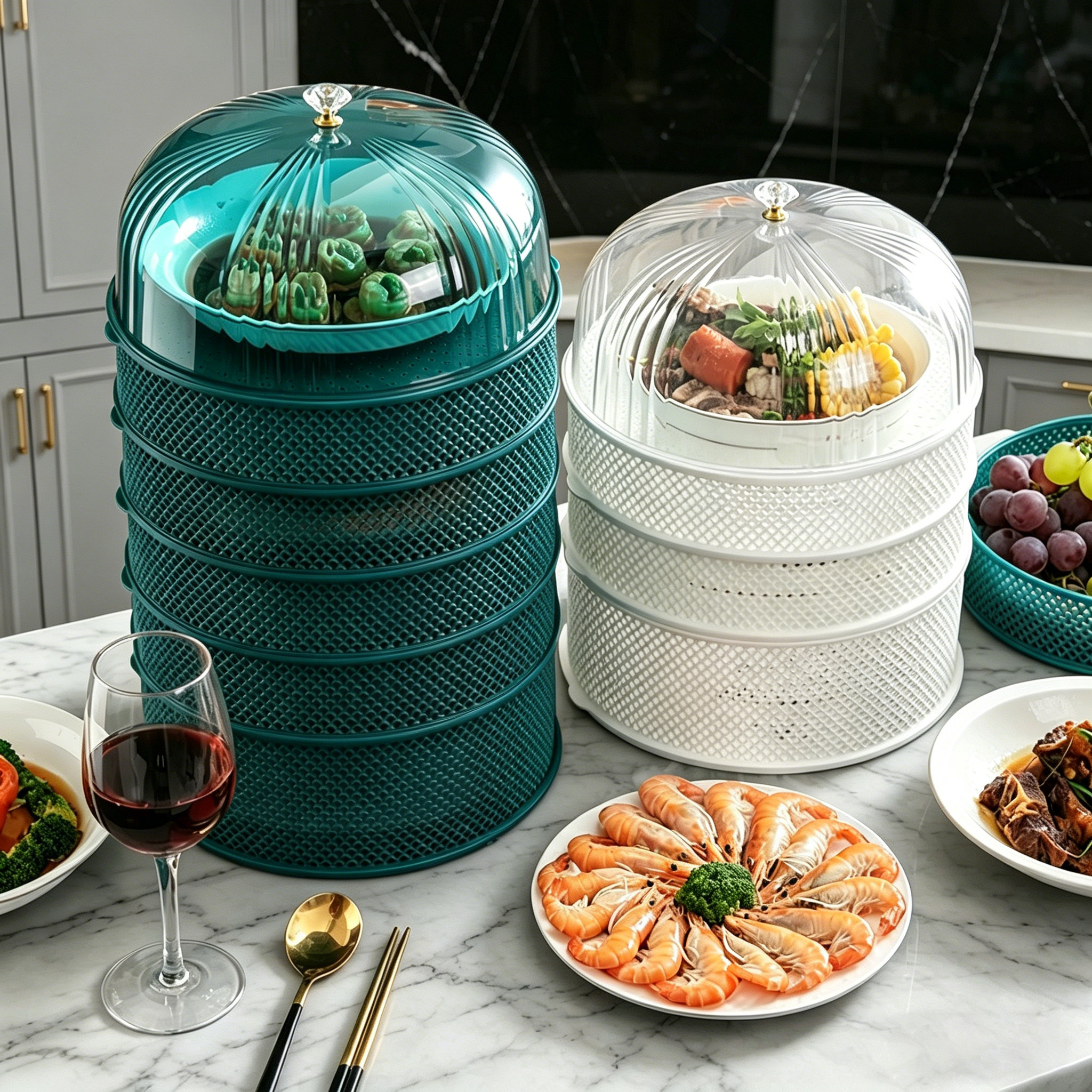 菜盖罩家用2026新款剩菜剩饭收纳神器镂空多层餐桌罩防苍蝇盖菜罩