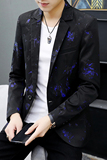 2023春秋季新款男式帅气西服休闲韩版青年潮修身花色9911-9912p85，男装西服，星座1507