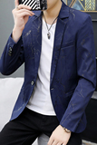 秋季新款潮男式西服休闲韩版青年修身花色西装外套男9911-9912p85，男装西服，星座1507