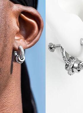 星引之环耳夹百搭欧美时尚个性嘻哈潮牌男同款耳钉耳扣