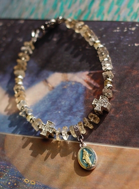 ETunique十一月诞生辰石黄水晶黄铁矿新年招财设计感原创男女手链