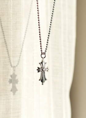 欧美意大利克罗芯十字架原创男女中性风中古复古不掉色洗澡项链