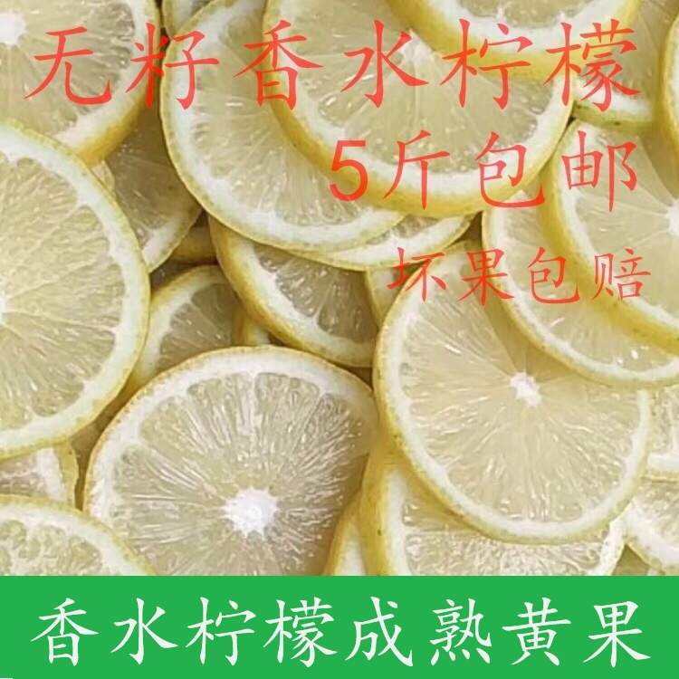 新鲜黄柠檬广东香水柠檬成熟黄果四季柠檬香味浓饮品店用