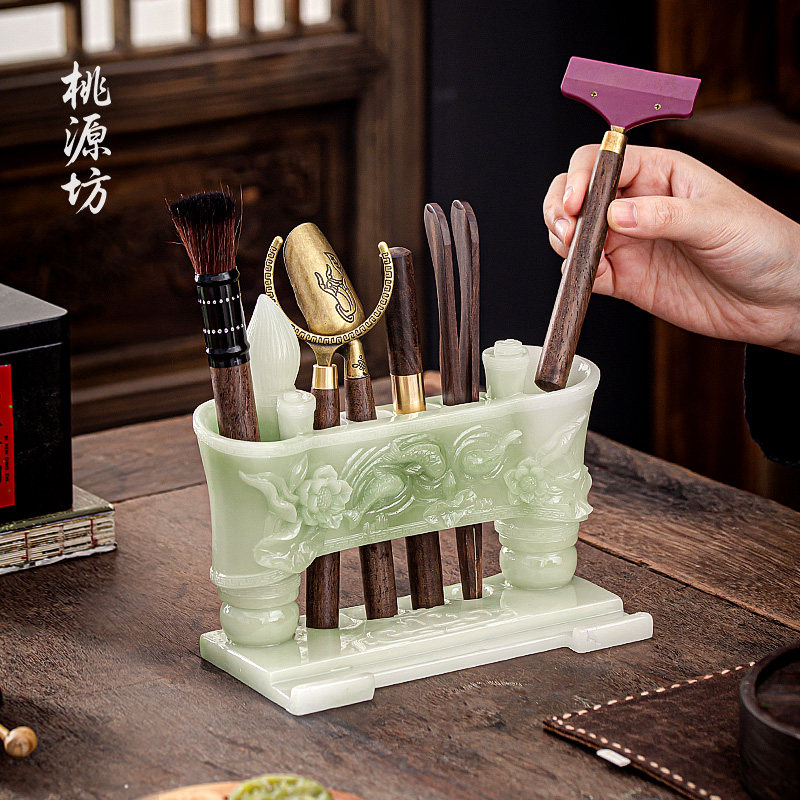 茶道六君子套装功夫茶具配件茶筒茶夹三件套用品泡茶专用工具全套