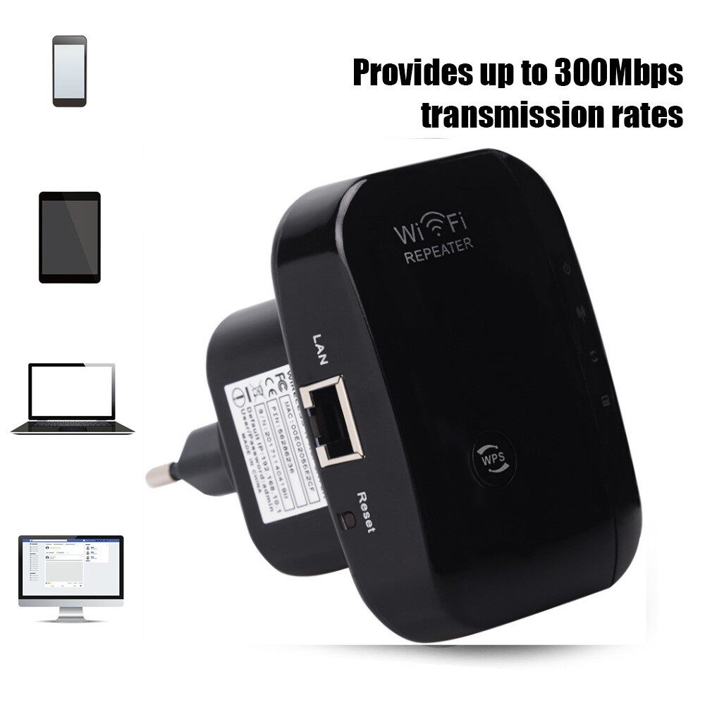 wifi中继器信号放大器300M小馒头无线路由wifi网络扩展信号增强器