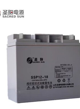 圣阳电池12V18AH阀控式铅酸免维护蓄电池SSP12-18通讯UPS/EPS专用