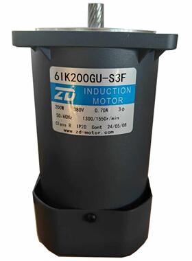 中大交流三相380V电机马达 140W 200W 61K140GU-S3F/61K200GU-S3F