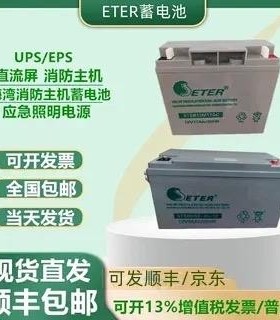 ETER蓄电池HSE100-12/12V100AH65A40A24A17直流屏消防主机电源UPS
