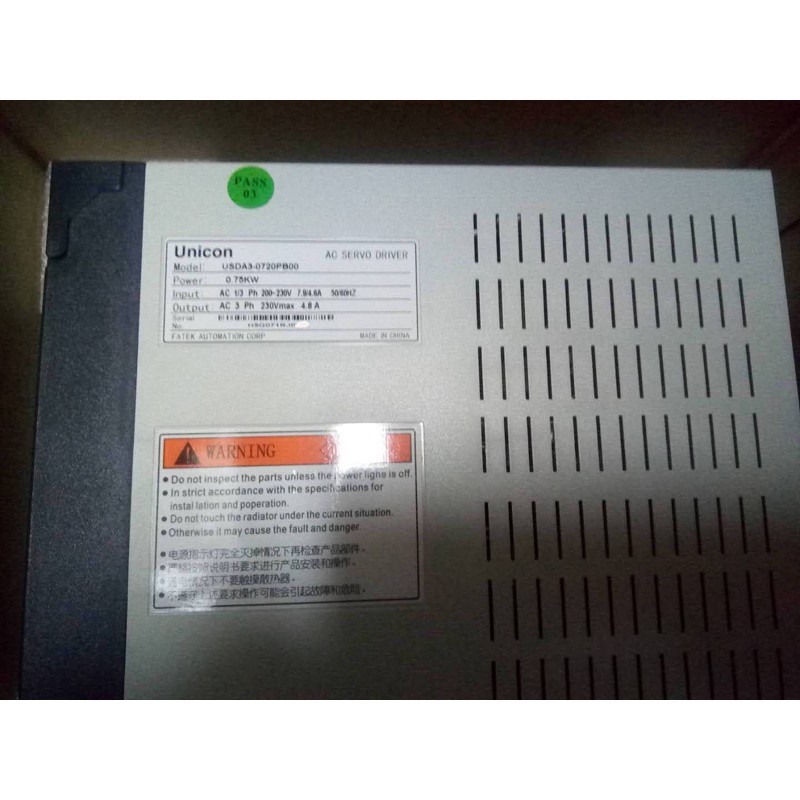 台湾永宏A3伺服驱动器USDA3-0720PB00伺服电机USMA3-07S30H80A