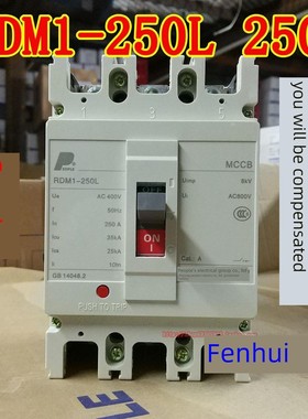 人民电器RDM1-250L白色250A空气开关160A塑壳380V三相线极200A