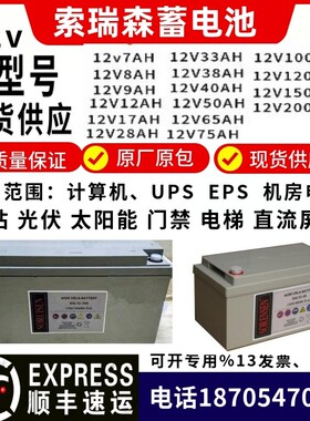 SORENSEY索瑞森蓄电池SAL/12V7AH17AH24AH38AH65AH100AH120AH机房