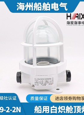 海星船用白炽舱顶灯CCD9-2-2N/CCD9-3-2N铝质E27舱室照明灯CCS证