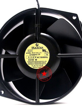 U7556KX-TP AC230V 43/40W 原装日本育良IKURAN 全金属耐高温风扇