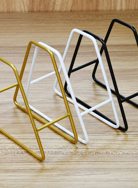 金色实心铁艺隔热垫收纳架餐桌垫架子创意锅垫家用白色圆形硅胶架