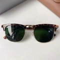 Tortoiseshell Frame Dark Green (Original Case Included) Tempered Glass Lens