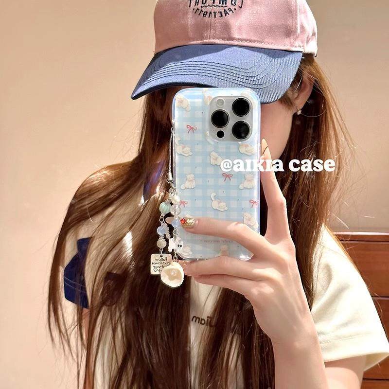 夏日小狗支架适用iPhone17苹果15壳14promaxR/78plus/11/12xs