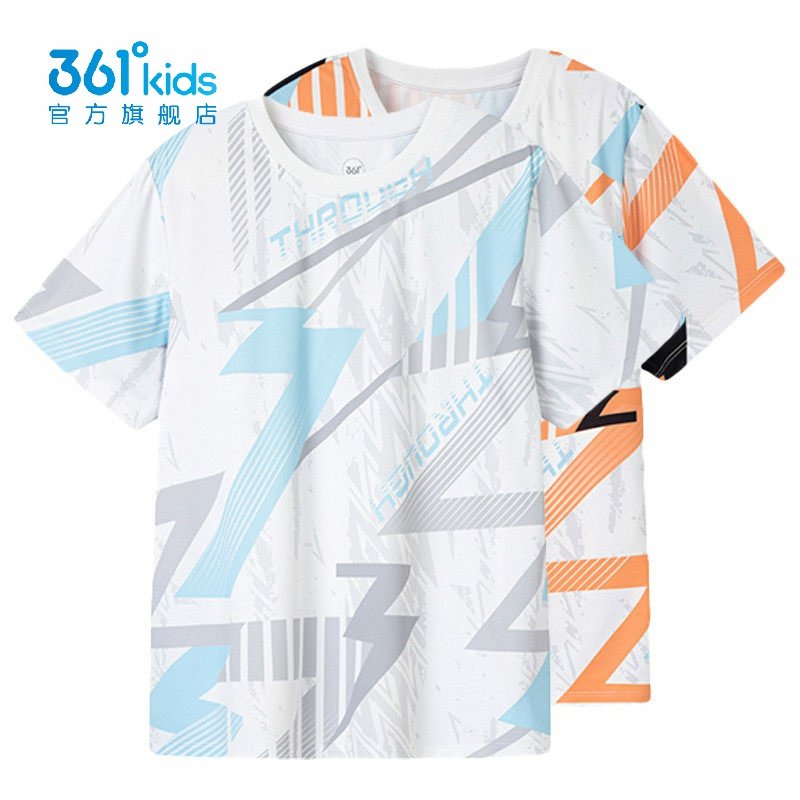 361男童速干T恤新品2025夏小学生圆领运动短袖透气半袖K52521224