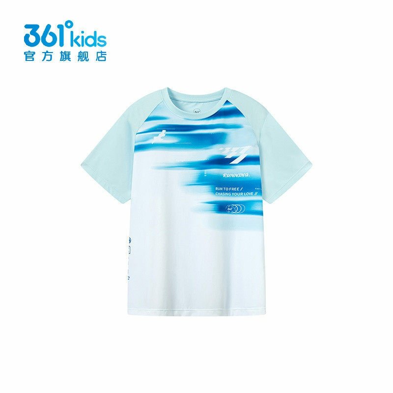 361男童运动T恤衫新品2025夏速干针织半袖学生冰肤短袖K52521215