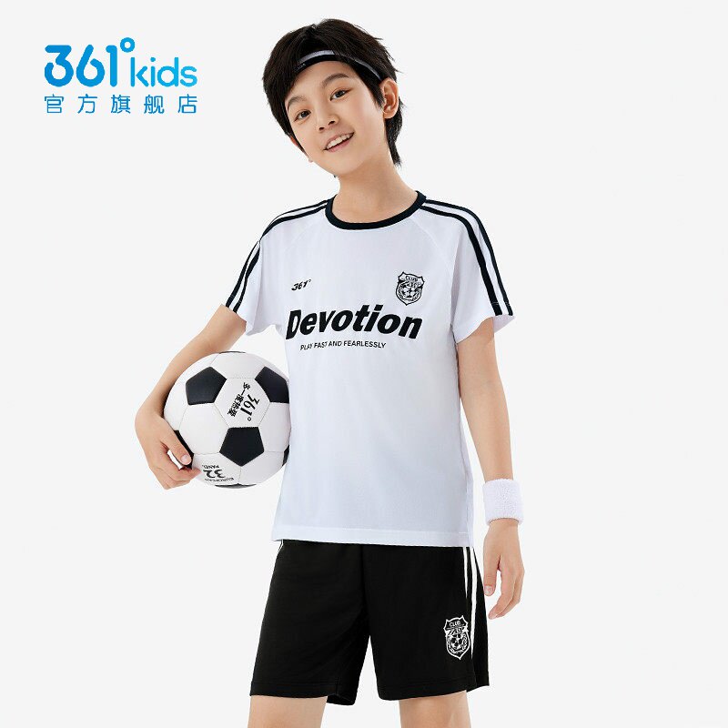 361男童足球运动服套装新品2025夏速干T恤学生短袖短裤N52521405