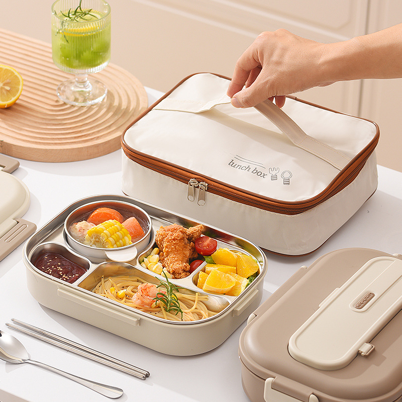2025新款食品级抗菌304学生饭盒
