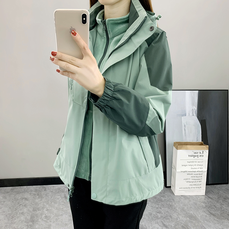 冲锋衣三合一女款登山服