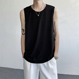 现货夏季痞帅男士套头背心纯色圆领三孔背心百搭潮510-1-DX06-P18，男装背心/马甲，星座510-1