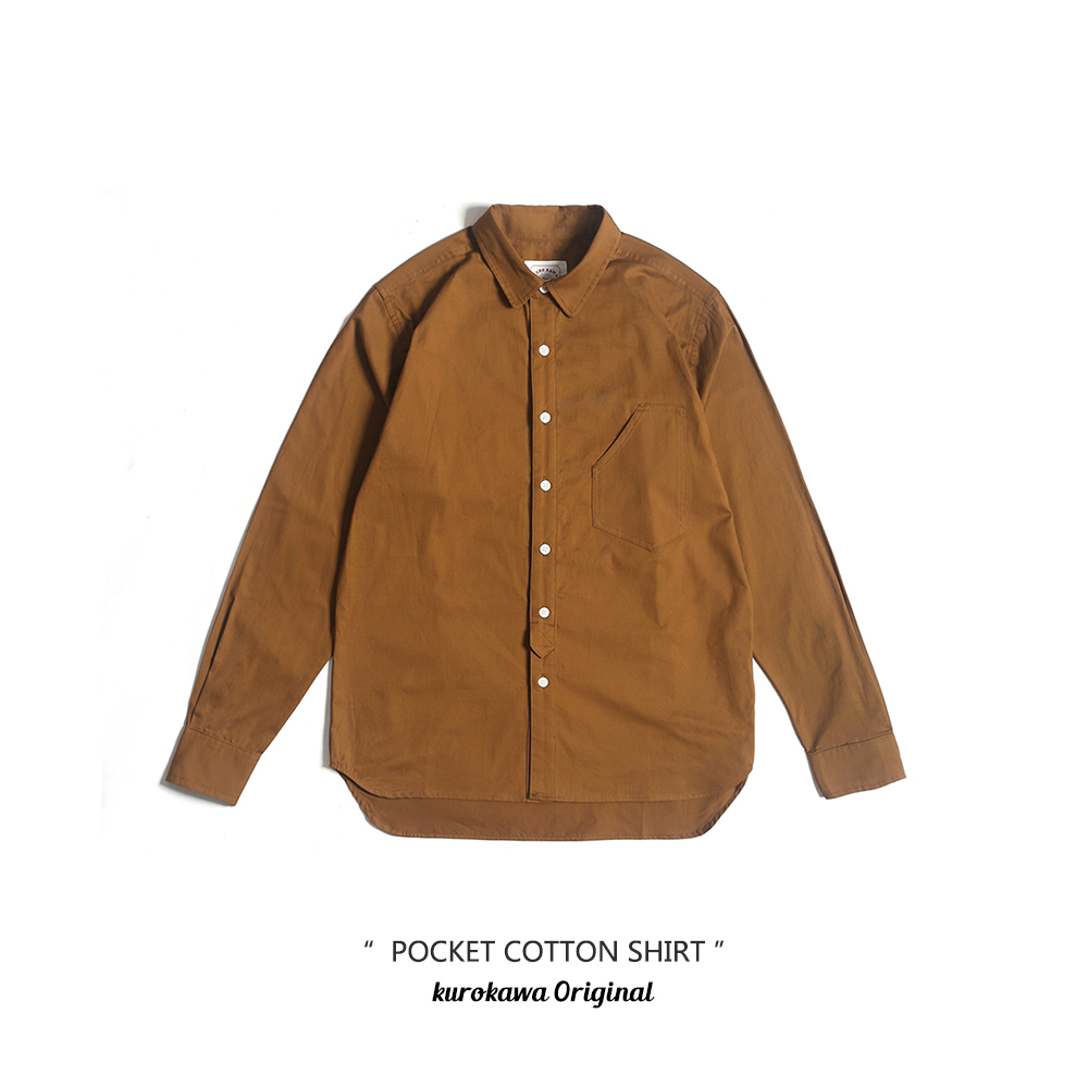 ¿íËÉÈÕϵ¼ô²Ã¸´¹Å¿Ú´ü³ÄÉÀPocket Shirt ǰ¶Ìºó³¤´¿ÃÞ´¿É«¹¤×°