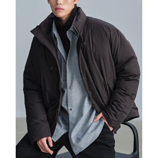 国标95%白鹅绒德国鲁道夫三防2L保暖羽绒服短夹克男kurokawa黑川