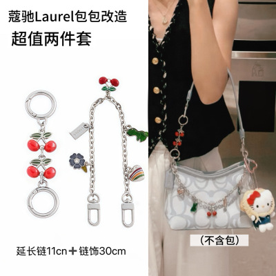 现货适用于cocah蔻池流浪包樱桃延长链laurel19肩带改造链条配件