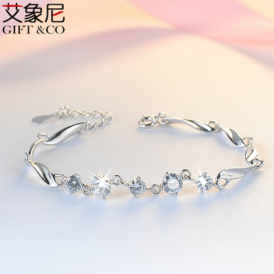 纯银韩版森系生日礼物饰品手链