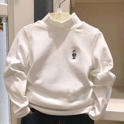 小熊纯棉男童童装半高领